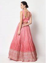Pink Silk Trendy Lehenga Choli