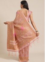 Pink Silk Weaving Designer Traditional Saree