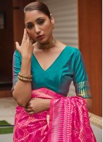 Pink Weaving Traditional Designer Saree