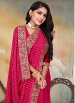Pink Weight Less Contemporary Style Saree