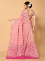 Pink Woven Festival Traditional Saree
