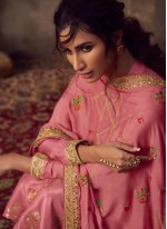 Pink Zari Wedding Designer Palazzo Salwar Suit