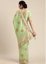 Piquant Embroidered Silk Designer Traditional Saree