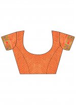 Piquant Orange Banarasi Silk Traditional Designer Saree