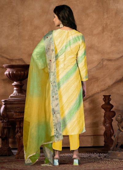 Pleasance Yellow Handwork Cotton Trendy Salwar Suit