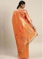 Poly Silk Gold Weaving Traditional Designer Saree