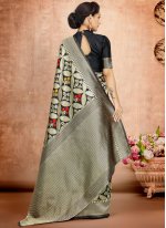 Poly Silk Traditional Saree in Black