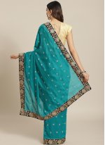 Praiseworthy Silk Rama Designer Traditional Saree