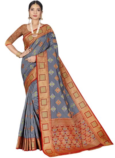 Praiseworthy Weaving Banarasi Silk Designer Traditional Saree