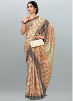 Precious Linen Weaving Multi Colour Casual Saree