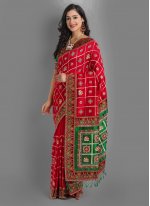 Precious Red Silk Traditional Saree