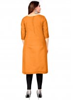 Preferable Orange Churidar Suit