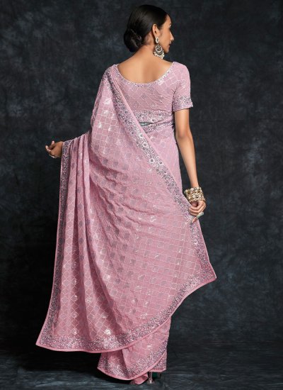 Preferable Pink Trendy Saree