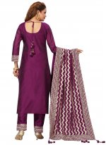 Prepossessing Silk Ceremonial Readymade Designer Salwar Suit