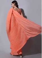 Pretty Orange Trendy Saree