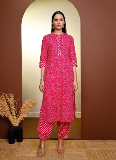 Buy Punjabi Suit Printed Cotton in Multi Colour : 91392 -
