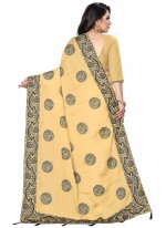 Prime Fancy Fabric Yellow Embroidered Designer Saree