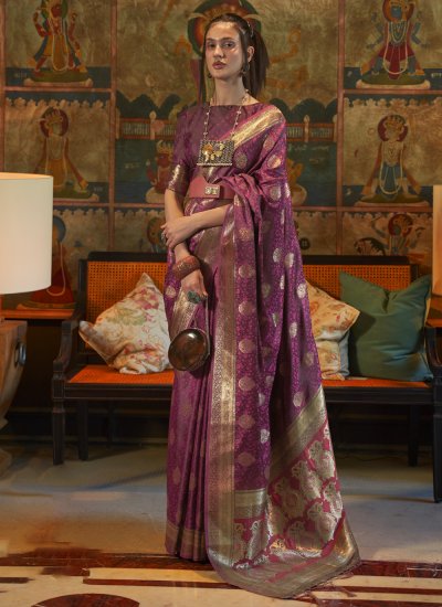 Princely Weaving Satin Contemporary Saree