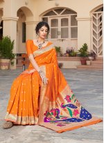 Pristine Banarasi Silk Weaving Traditional Designer Saree