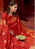Prominent Red Party Saree