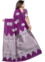 Purple Art Silk Weaving Classic Designer Saree
