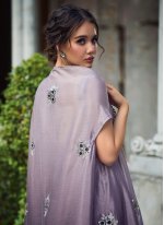 Purple Chiffon Wedding Designer Salwar Kameez