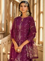 Purple Color Designer Salwar Kameez
