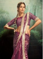 Purple Fancy Mehndi Classic Saree