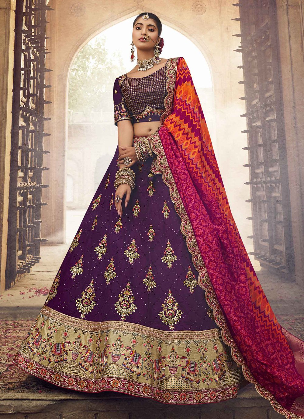 Purple Lehenga | Indian wedding dress, Indian bridesmaid dresses, Indian  wedding outfits