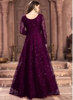 Purple Sequins Wedding Designer Salwar Kameez