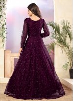 Purple Thread Net Salwar Suit
