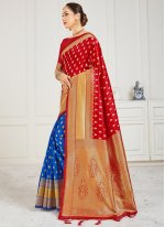 Radiant Woven Art Banarasi Silk Half N Half  Saree