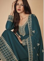 Rama Embroidered Faux Georgette Designer Pakistani Salwar Suit