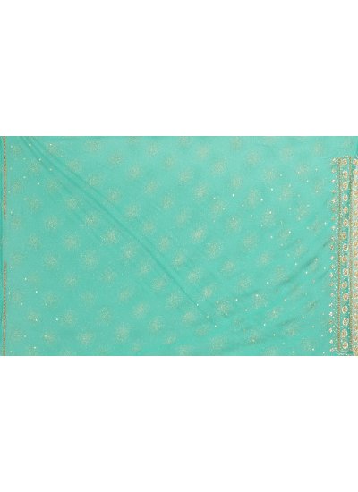 Rama Embroidered Party Contemporary Saree