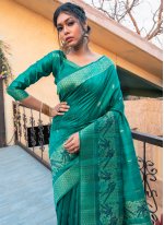 Rama Tussar Silk Fancy Traditional Designer Saree