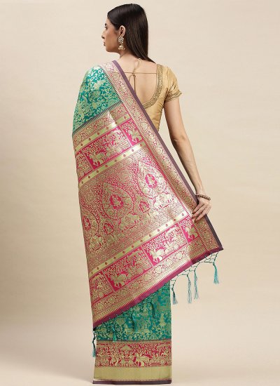Rama Weaving Banarasi Silk Designer Traditional Saree