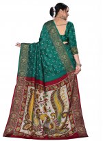 Rama Wedding Fancy Fabric Traditional Designer Saree