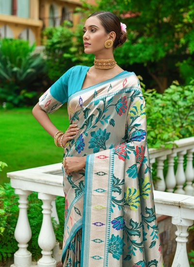 Rama Zari Contemporary Style Saree