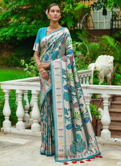 Rama Zari Contemporary Style Saree