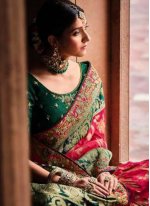 Rani Banarasi Silk Sangeet Designer Traditional Saree