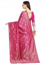 Rani Banarasi Silk Weaving Traditional Saree