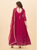 Rani Color Designer Floor Length Salwar Suit