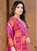 Rani Handwork Fancy Fabric Salwar Kameez