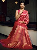 Rani Weaving Kanjivaram Silk Contemporary Saree