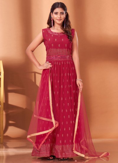 Rani Wedding Georgette Readymade Gown