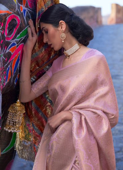 Ravishing Pink Festival Classic Saree