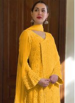 Ravishing Yellow Embroidered Anarkali Suit