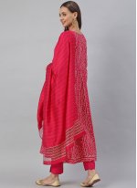 Rayon Pink Handwork Pant Style Suit