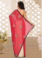 Red and White Ceremonial Silk Designer Traditional Saree