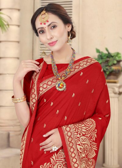 Red Ceremonial Classic Designer Saree